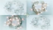 Ghirlanda Luminoasa Alba, de Exterior, Cablu Alb, Lumina calda/rece, Lungime 13 m, cu 2 Led/m, Glob Transparent