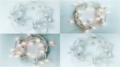 Ghirlanda Luminoasa Alba, de Exterior, Cablu Alb, Lumina calda/rece, Lungime 28 m, cu 3 Led/m, Glob Transparent