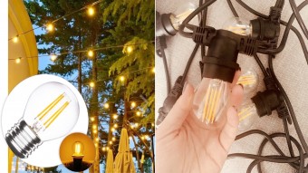 Ghirlanda luminoasa 10 m lungime, becuri led Edison dimabile cu filament 4 w, 1 dulie E27/ml, lumina calda, interconectabila 150 m