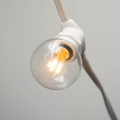 Ghirlanda luminoasa cablu alb, 5 m lungime, 10 becuri led clare, interconectabila 50 m, de exterior/interior