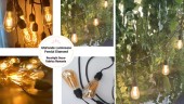 Ghirlanda luminoasa cu pendul si bec led 4 w fumuriu cu filament complex, lungime 10 m, interconectabila, gama Diamond - lux