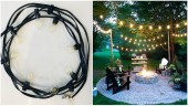 Ghirlanda Luminoasa de Exterior, cu 2 Bec Edison Led/m, Lungime 18 m, lumina calda