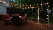 Ghirlanda Luminoasa Alba, de Exterior, Cablu Alb, Lumina calda/rece, Lungime 40 m, cu 2 Led/m, Glob Transparent