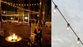 Ghirlanda luminoasa de exterior, lungime 8 m, cu 3 x becuri led G45 cu filament, dulii E27, becuri led 4 w 