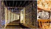 Perdea luminoasa profesionala, perdea luminoasa de exterior 2 m inaltime, Instalatie led cu sistem flash, Calitate Premium, Lumina Alba Calda/Rece, l 3m/H 2m