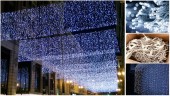 Perdea Luminoasa Exterior cauciucata, Instalatie led, Calitate Premium, Lumina Rece, Calda/Rece, L 3m/H 1,5m